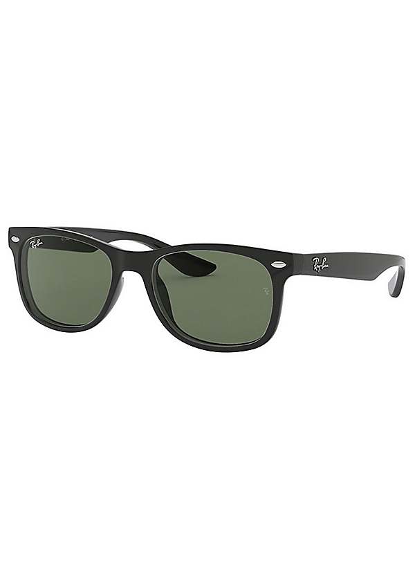 Ray Ban Kids Wayfarer Sunglasses With A Black Frame Green Lenses By Rayban Gifts365